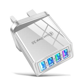 Светодиодный светоизлучающий 4USB цвет зарядное устройство 3A мобильный телефон планшет путешествия зарядное устройство головы европейских и американских Правил путешествия зарядное устройство