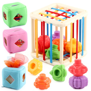 Infant Early Childhood Education 0-3 Years Old Toy Sesele Towel Box Rainbow Stacking Music Educational Early Childhood Education Grasping Toy