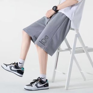 American ins wide-leg summer fashion brand waffle bear shorts men's loose casual sports basketball shorts