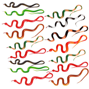Snake Word Black Green Rubber Snake Fake Snake Toy Shuo Glue Full Recognition Trick Scary Halloween Gift
