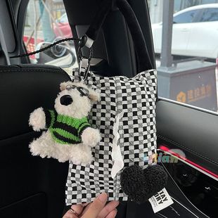 Автомобильные бумажные салфетки сумка подвесная сумка Симпатичные наброски собаки автомобильная бумажная коробка