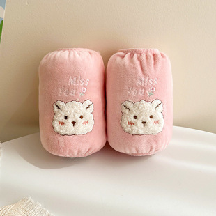 Children's sleeves wholesale anti-stain resistant autumn and winter plush warm sleeves new boys and girls cartoon cute sleeves
