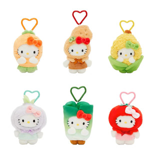 Japanese New Sanrio Fruit and Vegetable Story Fruit and Vegetable Hello Kitty Plush Toy Keychain