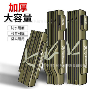 Factory wholesale fishing gear bag double layer, three layer waterproof Oxford fabric hand Rod bag Sea Pole bag fishing bag factory straight