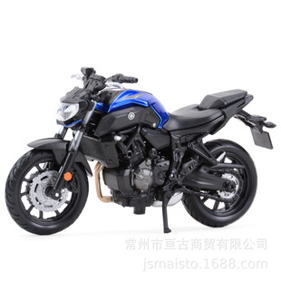 Карта Мерчези 1:18 Yamaha 2018 YAMAHA MT-07 моделирование сплава мотоцикла модель с основанием
