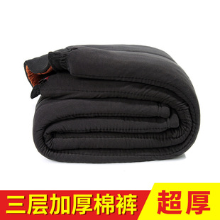 Middle-aged and Elderly Mother Women's Pants Winter Camel Hair Thickened Warm Pants Northeast Cotton Pants High Waist Cold-proof Granny Casual Pants