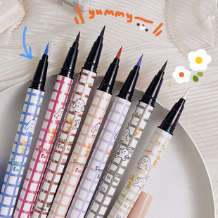 Xixi Colorful Eyeliner Waterproof Sweat-proof No Sizzy Quick-drying Long-lasting Novice Beginners Very Fine Brush Head Liquid Pen