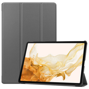 Подходит для Samsung Tab S9 Plus 12,4-дюймовый защитный чехол S8 S7 11-дюймовый кожаный чехол тройной защитный чехол для сна
