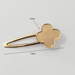 DIY Patch Skin Patch Alloy Song Jin Hairpin Oval Love Groove Duckbill Clip Girl's Bangs Side Clip Hair Accessories
