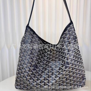 Upgraded Glossy Goya Dog Tooth Bag Hobo Armpit Bag Work Clothing Large Capacity Shoulder Shopping Bag Mommy Bag