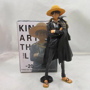 One Piece 20Th Anniversary Black Cloak Luffy Standing Luffy Desktop Ornament Hand Figure Model Wholesale