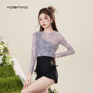 Hot spring swimsuit belly-covering slimming women's one-piece swimsuit women's sexy women's swimsuit two-piece set Wholesale