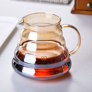 Hand-washing Japanese Style Brown Mini Coffee Pot Set Modern Simple Household Manual Large Capacity Glass Coffee Pot