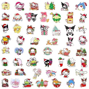 50 милых рождественских мультяшных наклеек Sanrio ins ветер ноутбук декоративные граффити наклейки оптом