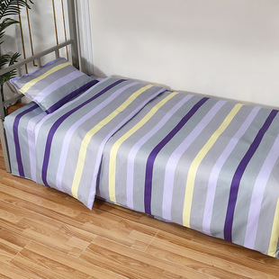 Student dormitory three-piece set manufacturer cotton quilt cover bed sheet pillowcase bedding bunk school three-piece set