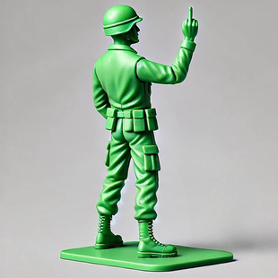 Новые трансграничные Funny Green Army Men Забавная зеленая военная статуэтка для украшения стола