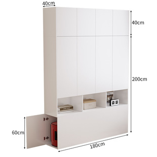 Tatami Bed Cabinet Integrated Small Room Nail Japanese Bed Wardrobe Storage Bed Box Combination Small Apartment Bedroom Floor