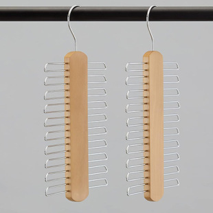 Factory Direct Supply multi-functional Tie Rack clothing store rotating clothes hanger non-slip seamless wooden clothes hanger wholesale free shipping