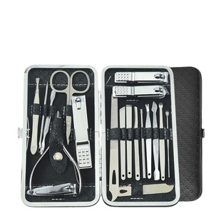 Factory wholesale stainless steel nail clippers set nail Clippers 19-piece set beauty nail nail nail nail clippers set
