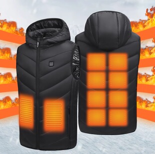 Cross-border Children's Fever Vest Hooded Fever Cotton-padded Clothes Heating Vest Heated Electric Heating Vest for Male and Female Teenagers