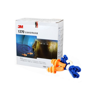 3M1270 Christmas Tree Earplugs with Wire Noise-proof Waterproof and Sound-proof Swimming Sleep Learning Work Labor Protection