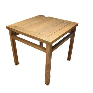 Chinese Old Elm Square Dining Table Solid Wood Zen Hot Pot Table Home Outdoor Courtyard Barbecue Table Tatami Square Table