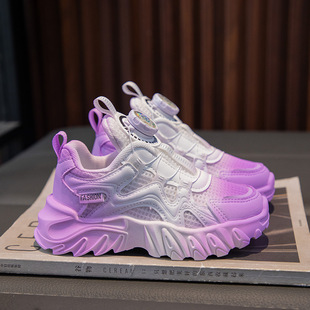 Girls' shoes New 2023 popular online celebrity children's sneaker boys' shoes medium and big children's soft bottom girls' daddy shoes