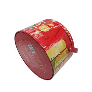 Customized Round Tinplate Box, Tin Can, Cookies, Candy Cone Can, New Year's Goods Satchel Tin Box Customization