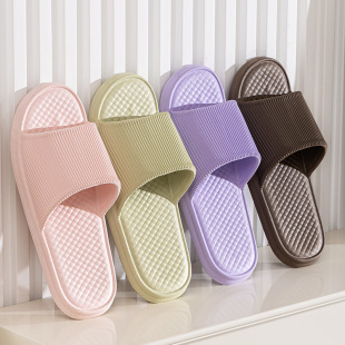 Slip Slippers Women's Summer Household Non-slip Bathroom Bathing Couple's Thick-soled Household Men's Summer Simple Sandals