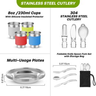 Outdoor Supplies Camping Cookware Set Outdoor Picnic Barbecue Portable Set Pot