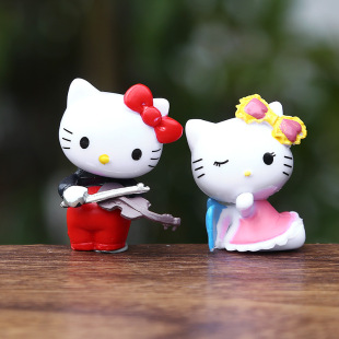 New Mini KT Cat Doll Doll Cute Micro Landscape Landscaping Desktop Car Decorations Small Ornaments Gift