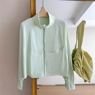 Sunscreen Clothing Women's Summer New Ice Silk Original Yarn UV Protection Sunscreen Clothing Outdoor Sports Breathable Cool Short Coat