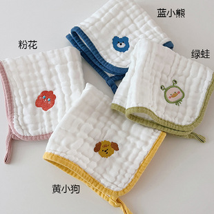 Baby saliva towel newborn soft and comfortable cotton gauze small square towel baby special children wash bath towel