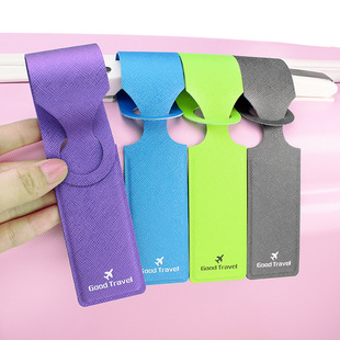 Creative one-piece luggage listing check boarding pass PU luggage tag luggage tag travel abroad