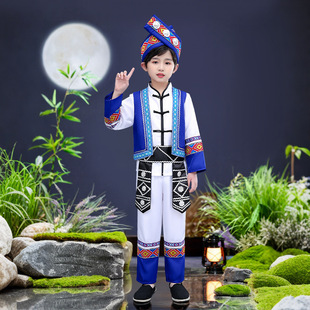 New March 3Rd Children's Performance Costumes for the Miao, Yi, Yao, Hani and Zhuang Ethnic Groups