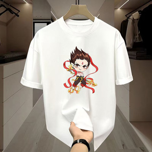 Live Explosions of Children's Magic Ice Silk Short-sleeved T-shirt Women's Animation Short-sleeved T-shirt Men's and Women's Clothes Fashion Joker