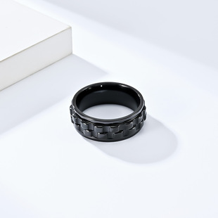 Rotatable Gear Decompression Ring Cross-border E-commerce Relieve Anxiety Niche Light Luxury Design Titanium Steel