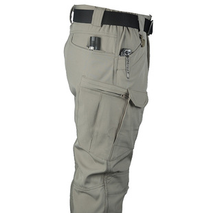 Spot spring and autumn camouflage pants outdoor wear-resistant breathable overalls elastic loose military fan pants multi-pocket pants