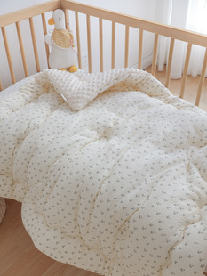Newborn Baby Quilt Cotton Packing Bean Cover Baby Autumn and Winter Thickened Kindergarten Children's Gauze Air Conditioning Quilt