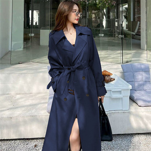 Windbreaker Coat Women's 2025 New Spring and Autumn British Style Mid-length Small Early Autumn High-end khaki Coat