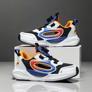 Boys Sandals Summer 2024 New Children's Shoes Hollow Frame Shoes Sports Mesh Shoes Big Children Baotou Boys Summer