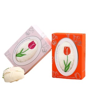 Hand gift towel tulip coral fleece return gift towel gift box creative company gift flower towel