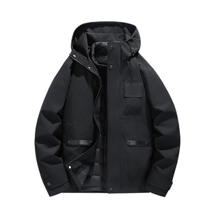 Down liner rubber pressing jacket three-in-one detachable two-piece waterproof windproof warm men's and women's mountaineering