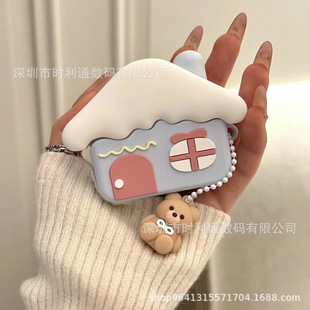 Мультяшный KT пончик airpods5 поколения беспроводной Bluetooth наушники чехол для Apple pro3 силиконовая мягкая оболочка