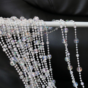 Crystal Bead Curtain Wedding Acrylic DIY Handmade Material Plastic New Road Guide Ceiling Ring Props Weiyan
