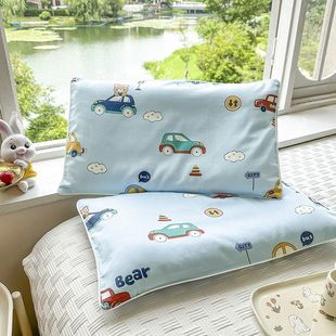 60S cotton children's pillowcase 30x 50 long staple cotton baby primary school students 40X60 cotton latex pillowcase 35x55