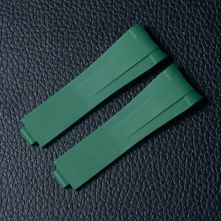 Arc Fluorine Rubber Strap Adapted to Rolex Blackwater Ghost Green Water Ghost Ditong Submersible Rubber Strap 20mm