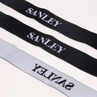 Hangzhou factory direct 15MM letter loop webbing black white clothing shoes and hats shoulder belt belt hanging belt wholesale
