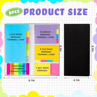 Трансграничный бизнес-офис Post-It Note Book Флуоресцентный многоцветный Post-It Note в наличии Цветной Многофункциональный блокнот
