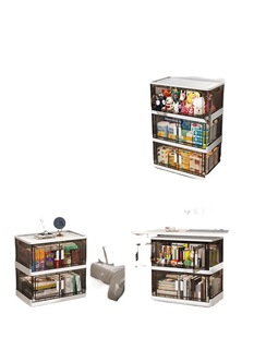 Storage Cabinet Folding Storage Box Household Living Room Toy Cabinet Storage Cabinet Snack Cabinet Installation-Free Kitchen Storage Cabinet